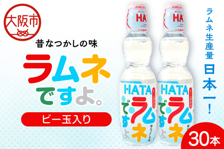 ラムネ生産量日本一! ラムネですよ。(ビー玉入りペット)