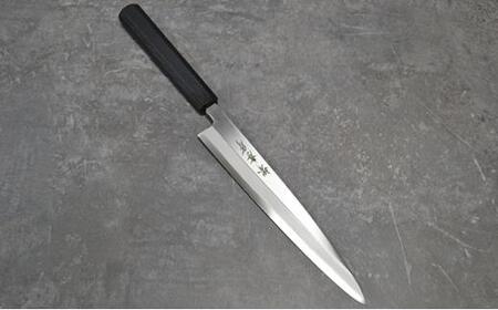 青木刃物製作所「なないろ」正夫 乾漆墨黒 210mm
