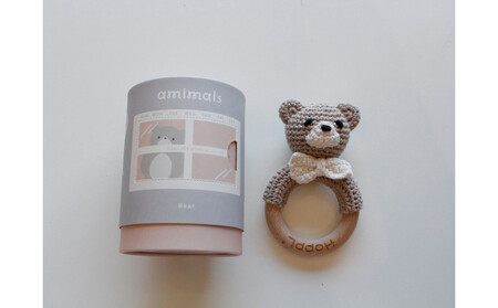 HOPPL 手編みamimals(アミマルズ) ガラガラ Bear