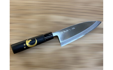 はがね出刃包丁 [三日月ねこ] 和風レトロモダン 木製ハンドル