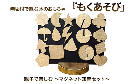 無垢材で遊ぶ 木のおもちゃ『もくあそび』 親子で楽しむマグネット知育セット