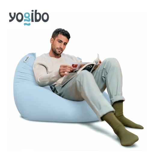 ヨギボー ミニ ペールブルー Yogibo Mini ビーズクッション 1人掛け ローソファ 座椅子 コンパクト 一人用 洗えるカバー インテリア 家具 ギフト 大阪府 岸和田市