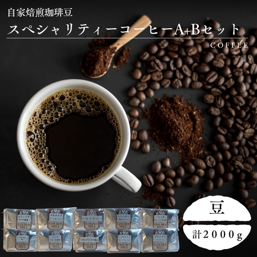 コーヒー スペシャリティーコーヒー A＋Bセット 計2000g 【豆でお届け】【gdml0023】