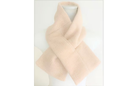 【杢ベージュ】オーガニックコットンふんわりティペット【canl0017-1】