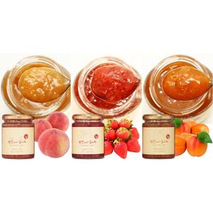 やさしいジャム 3種 ギフトセット(いちご、もも、あんず) [link0001]