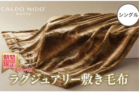 [期間・数量限定]CALDO NIDO notte3 カルドニードノッテ 3 敷き毛布 シングル オーロラブラウン (100×205cm) プラス1枚セット