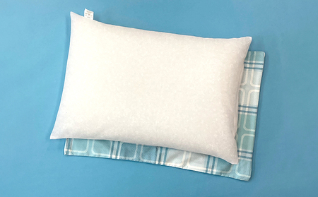 高さ調整簡単 パイプ枕・枕カバー ブルー2枚付き [0368]