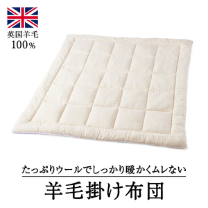 ウール100% 羊毛掛け布団 ダブル|寝具 布団 掛け布団 肌掛け布団 ダブル オールシーズン寝具 1年中使える布団 洗える布団 天然素材 吸湿 保温 天竺ニット 泉大津市