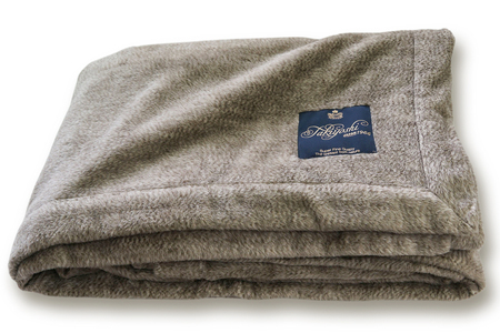 [瀧芳株式会社]シルクリビングケット(毛羽部分)ブラウン_ダブルサイズ [0637]