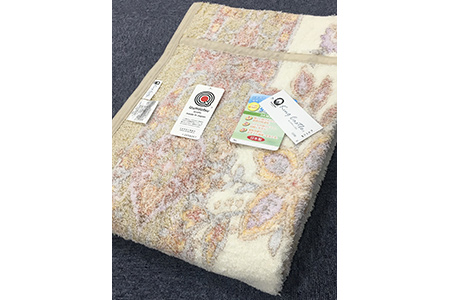 泉大津市産 先白FBZ タオルケット シングルサイズ ベージュ系 13183BE [0648]