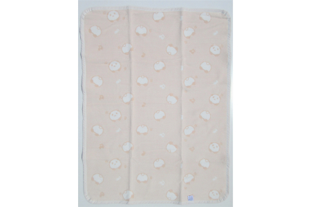 ベビー綿毛布(パンダ柄)ベージュ・85×115cm・毛布の町泉大津産 N-PANDA [0714] | ベビーブランケット ベビーブランケット