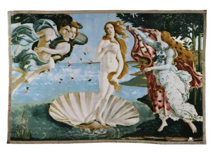 アートブランケット『ビーナスの誕生』サンドロ・ボッティチェッリ「シングル」[1666]◇