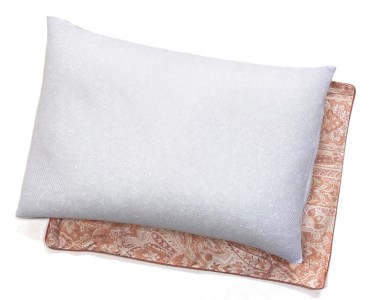 高さ調整簡単 パイプ枕1個 枕カバー ピンク2枚(リーブ柄) [2282]