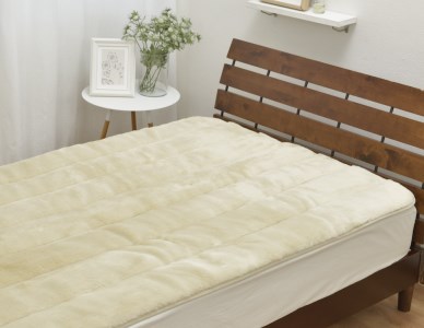 日本製 銀イオンシート入り (Ag＋) 敷きパッド ダブル ベージュ GFP-24WBE [2714]