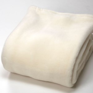 日本製メリノウール毛布 メリノウール ロングナチュラルホワイト シングルサイズ 140×200cm|ふんわり 暖かい 発熱 秋冬向け [3134]