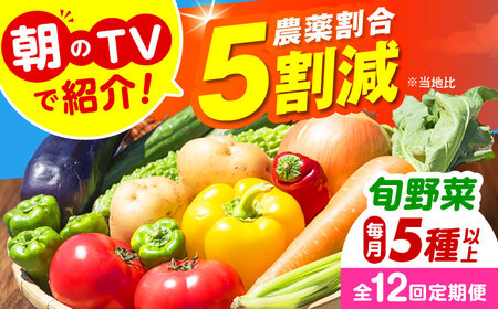 【全12回定期便】 米ぬかで育てた！旬のお野菜セット 詰合せ 詰め合わせ 新鮮 産地直送 おまかせ やさい 野菜セット 大阪府高槻市/ベジ彩ファーム[AOEJ007]