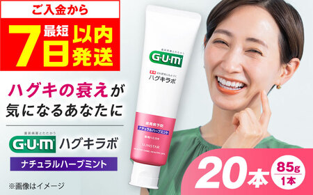 GUMハグキラボ デンタルペースト 85g(ナチュラルハーブミント)20本[AOAD049] はみがき