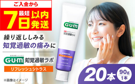 GUM知覚ラボ デンタルペースト 90g(リフレッシュシトラス)20本[AOAD050] ハミガキ
