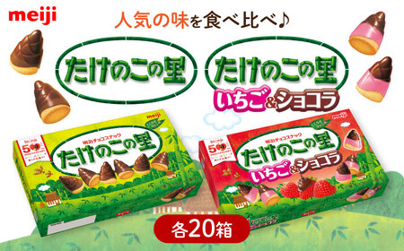 明治 たけのこの里 たけのこの里いちご&ショコラ 各20箱(計40箱)[AOAA065]