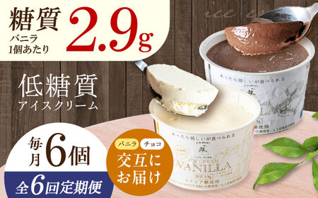 [全6回定期便]バニラとチョコの交互お届け!然オリジナル バニラアイスクリーム・チョコレートアイスクリーム[AOBD053]