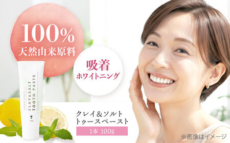 クレイ&ソルト トゥースペースト 100g 1本 歯磨き粉 天然由来原料 フランス産100%ナチュラルクレイ 合成界面活性剤不使用 ペパーミント レモン 口臭予防 はみがき 大阪府高槻市/株式会社アロマ・フランス[AOEP002]