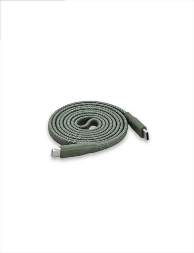 CIO ケーブル Mate Flat Spiral Cable CtoC Type-Cケーブル 充電 iPhone スマートフォン iPad モスグリーン [2661]