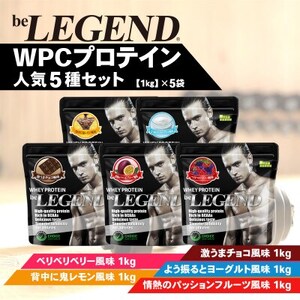 ビーレジェンド WPCプロテイン 人気5種セット[1kg]×5袋_惣菜・加工品 _