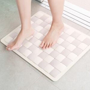 PUREREFRE 珪藻土バスマット コンパクト パープル M