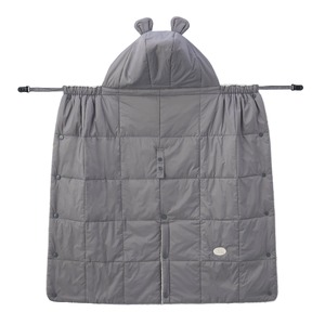 P102(グレー)ミキハウス キャリーケープ(グレー)[mikihouse ベビーケープ 防寒 中綿 赤ちゃん 出産 冬 だっこ紐 ベビーカー 大阪府 八尾市]