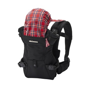 P103(黒) ミキハウス ファーストベビーキャリア(黒)【mikihouse 抱っこひも 抱っこ紐 男の子 女の子 赤ちゃん ベビー ベビー用品 出産 新生児 0歳 3WAY 黒 ブラック ベージュ フード付 ブランド 大阪府 八尾】