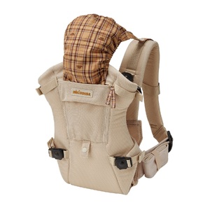 P103(ベージュ) ミキハウス ファーストベビーキャリア(ベージュ)[mikihouse 抱っこひも 抱っこ紐 男の子 女の子 赤ちゃん ベビー ベビー用品 出産 新生児 0歳 3WAY 黒 ブラック フード付 ブランド 大阪府 八尾]