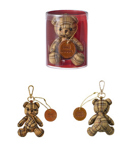 N103(ベージュ) ミキハウス ミキハウスベア チャーム(ベージュ)[mikihouse ファッション キーホルダー バッグチャーム マスコット キャラクター レッド ベージュ 大人 こども チェック かわいい 大阪 八尾市]