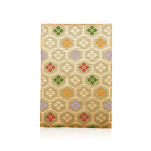 西陣織御朱印帳 鶴飾り&専用箱付き(亀華きっか)[大一創芸 FUKUSA FACTORY 御朱印帳 選べる 8色 華やか 西陣織 金襴 箱入 日本製 大阪 八尾市]