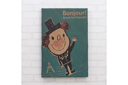 A194　大原そう×Colors ファブリックパネル「Bonjour！」CFD0208