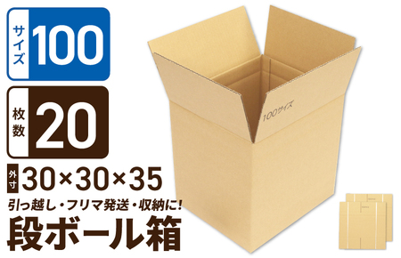 定番段ボール箱 宅配100サイズ×20枚セット