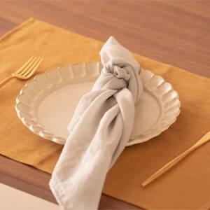 ランチョンマット flor lithuania linen Luncheon mat/フロール リトアニアリネン イエロー