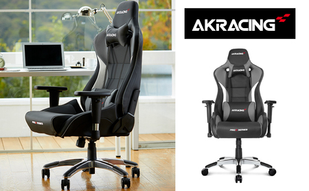 [ふるさと納税限定]AKRacing Pro-X Gaming Chair (Grey) JP エーケーレーシング ゲーミングチェア(ヘッドレスト・ランバーサポート付き)