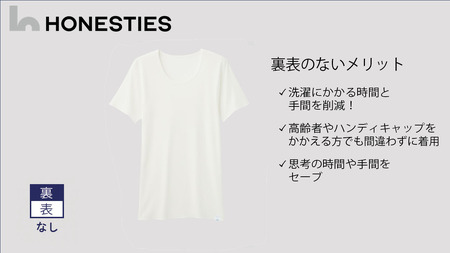 [特別寄附金額][MENS]裏表なし インナースタンダード Tシャツ L(白) 3枚[メンズ 肌着 期間限定]