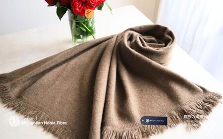 『Noble Fibre』100％ヤク・大判ストール ベージュ