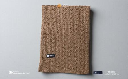 『Noble Fibre』100％ヤク・マフラー メッシュ ベージュ