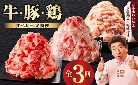 国産 牛肉 豚肉 鶏肉 定期便 3回 総量 4.2kg