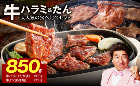 [大人気の食べ比べ]牛ハラミ600g&牛たん250g