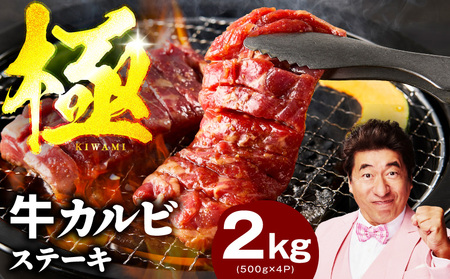 赤身カルビ ステーキ 2kg 焼肉用 500g×4P