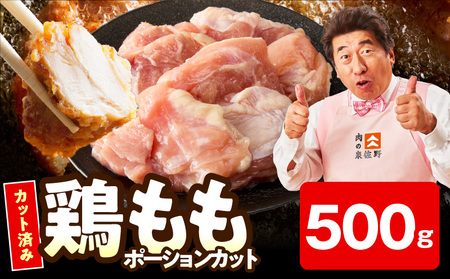 [お試し規格]国産 鶏もも肉 ポーションカット 500g
