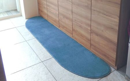 北欧風キッチンマット ラグマットタイプ 45×150cm ゆりかご型 ブルームーン 抗菌防臭 SEK 織人しきもの屋工房