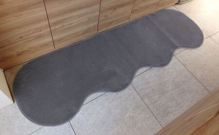 北欧風キッチンマット ラグマットタイプ 65×210cm ピーナッツ型 スチール 抗菌防臭 SEK 織人しきもの屋工房