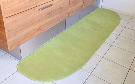 北欧風キッチンマット ラグマットタイプ 65×210cm ゆりかご型 ピスタチオ 抗菌防臭 SEK 織人しきもの屋工房