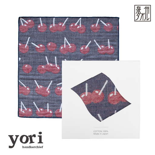 yoriハンカチ単品ハンカチギフト(チェリー)