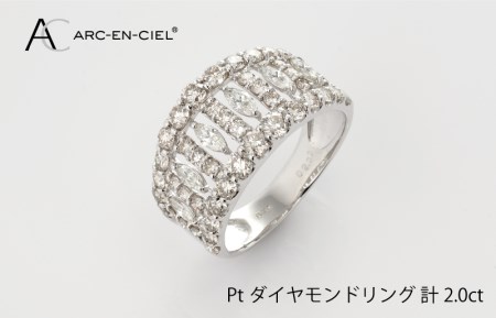 ARC-EN-CIEL PTダイヤリング(計 2.0ct)