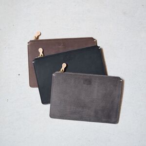 Teha'amana Square pouch S テハマナ スクエアポーチ S スモーク グレー 革 皮 雑貨 おしゃれ レザー 本革 こだわりの逸品 地域特産品 ギフト 自分用 人気 おすすめ